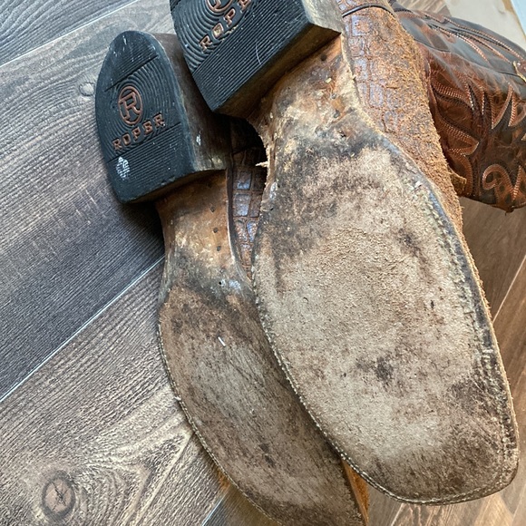 Roper Shoes Mens Roper Sidewinder Boots Embossed Caiman Print Ccs